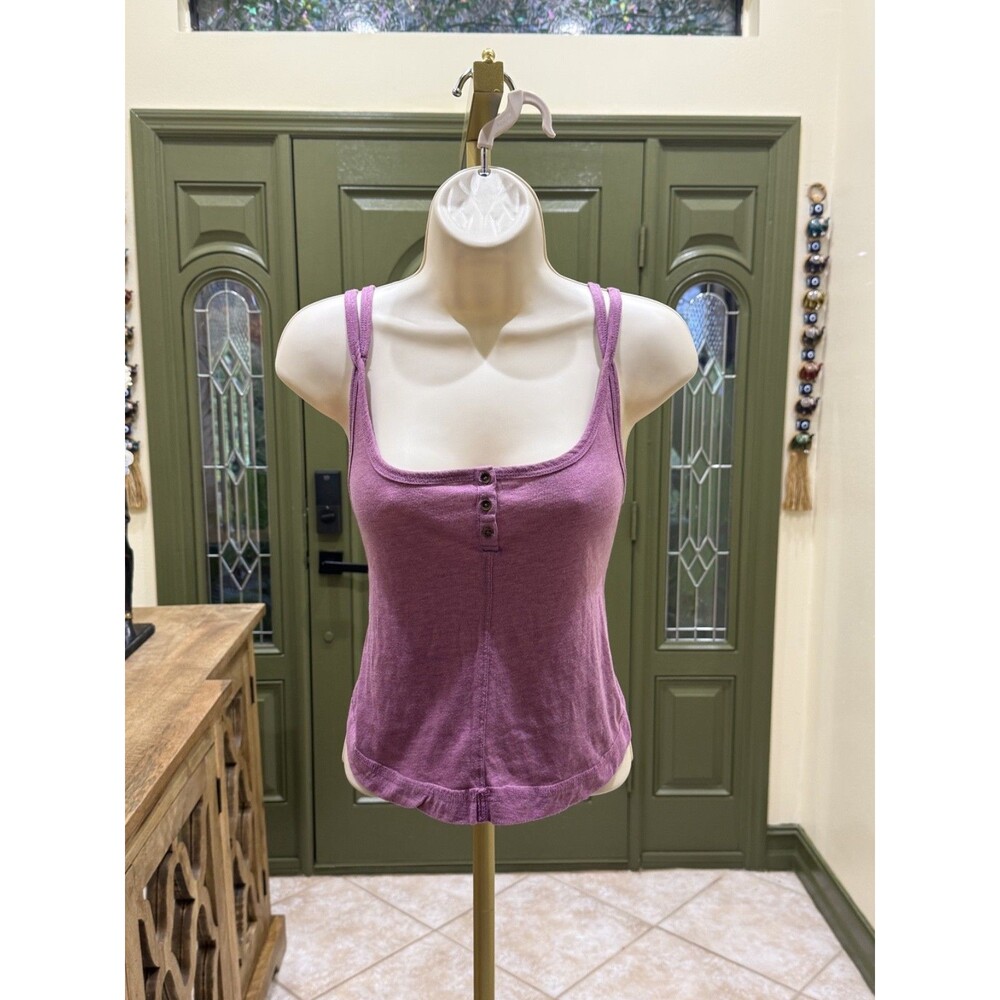 BDG mauve pink ribbed cotton tank top size L